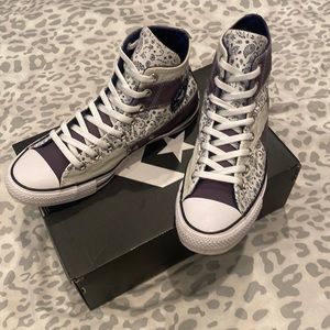 Unisex Converse high top paisley patchwork Chucks.